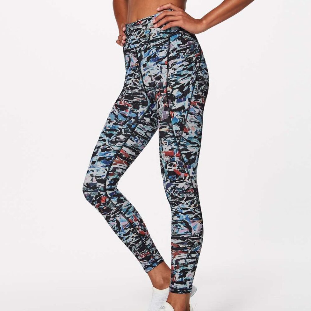 Lululemon Break Free Tight 25" Culture Clash Starlight Black, size 8